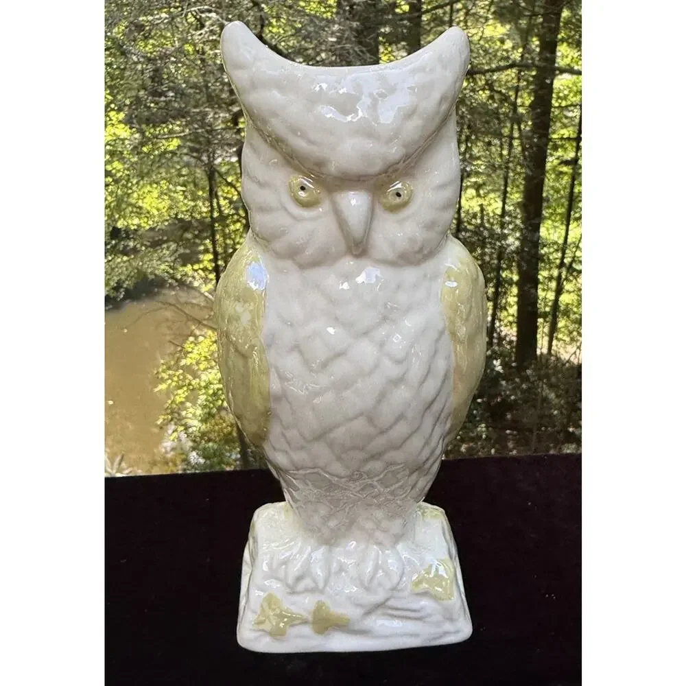 Vintage Belleek Owl Succulent Vase Ireland Early 6th Mark 1960’s Rare